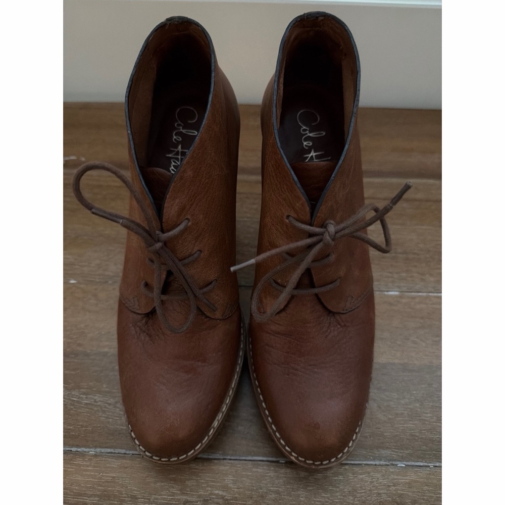 COLE HAAN Stephanie Air Chukka Bootie Cognac Brown | 7B - Picture 3 of 11